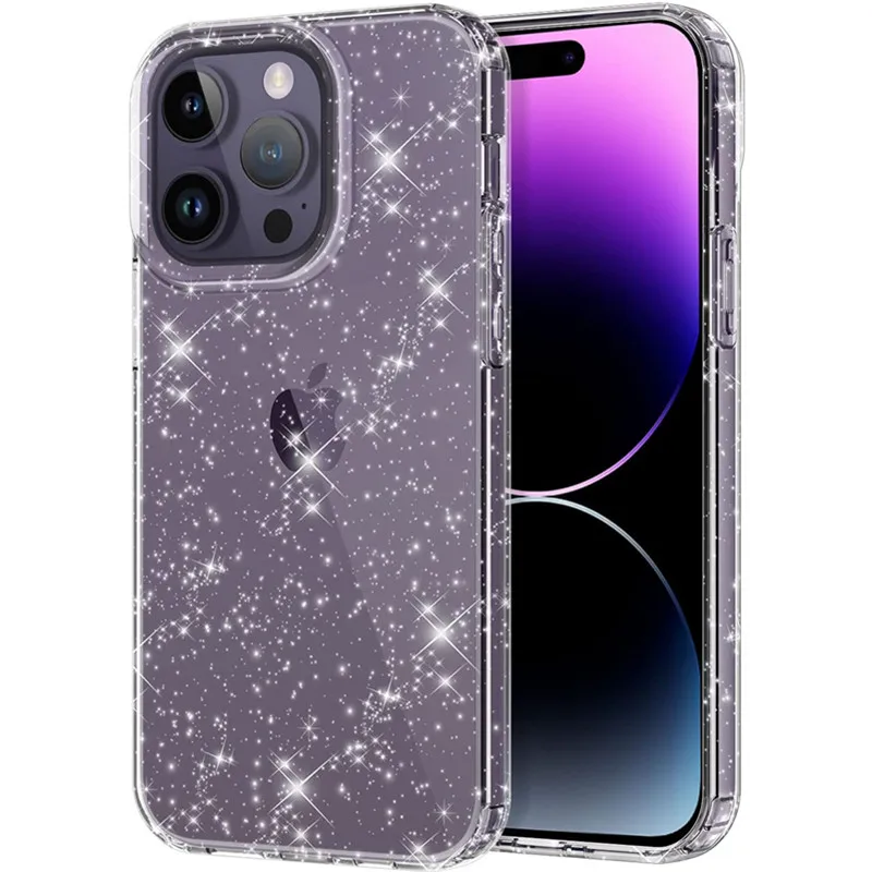 Crystal Clear Bling Glitter Case for IPhone 14 13 11 Pro Max 12 Mini XS