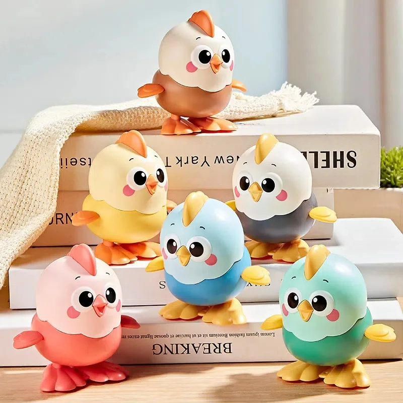 Funny Colorful Chick Reptile Clockwork Crawling Toy Rocky Swing Wind up Toy
