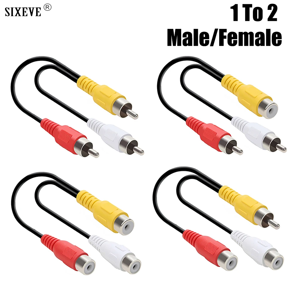 Premium RCA Y Splitter Cable - 1 In 2 Out Audio Adapter