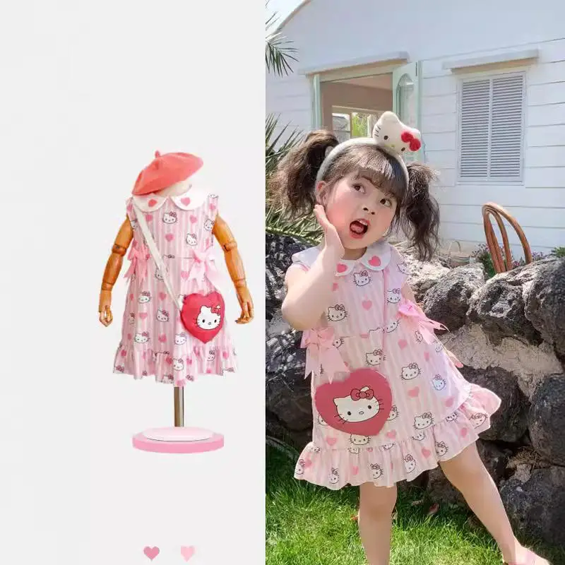 

Женское платье без рукавов, с оборками и мультяшным принтом