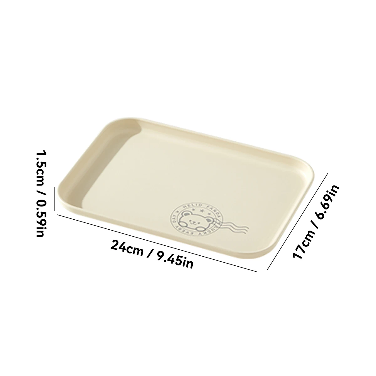 גולדרינג מזון פלסטיק מגש אחסון ביתי נפח גדול מגש חוזר חטיפים פירות מגש אחסון מטבח מארגן