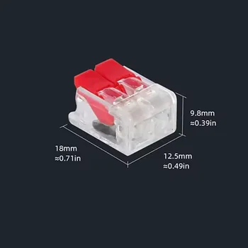 30PCS Red 2 port options Universal Type Quick Plug-in Terminals,Electrical Equipment Connectors,Wire Connector Terminals 2
