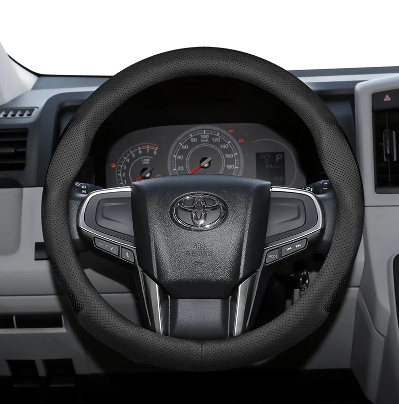 For Toyota 39-40.5cm Round Steering Wheel Cover Ultra-Thin Land Cruiser Prado Hilux Fortuner Wish Hiace Coaster Tundra Previa – Detail 16
