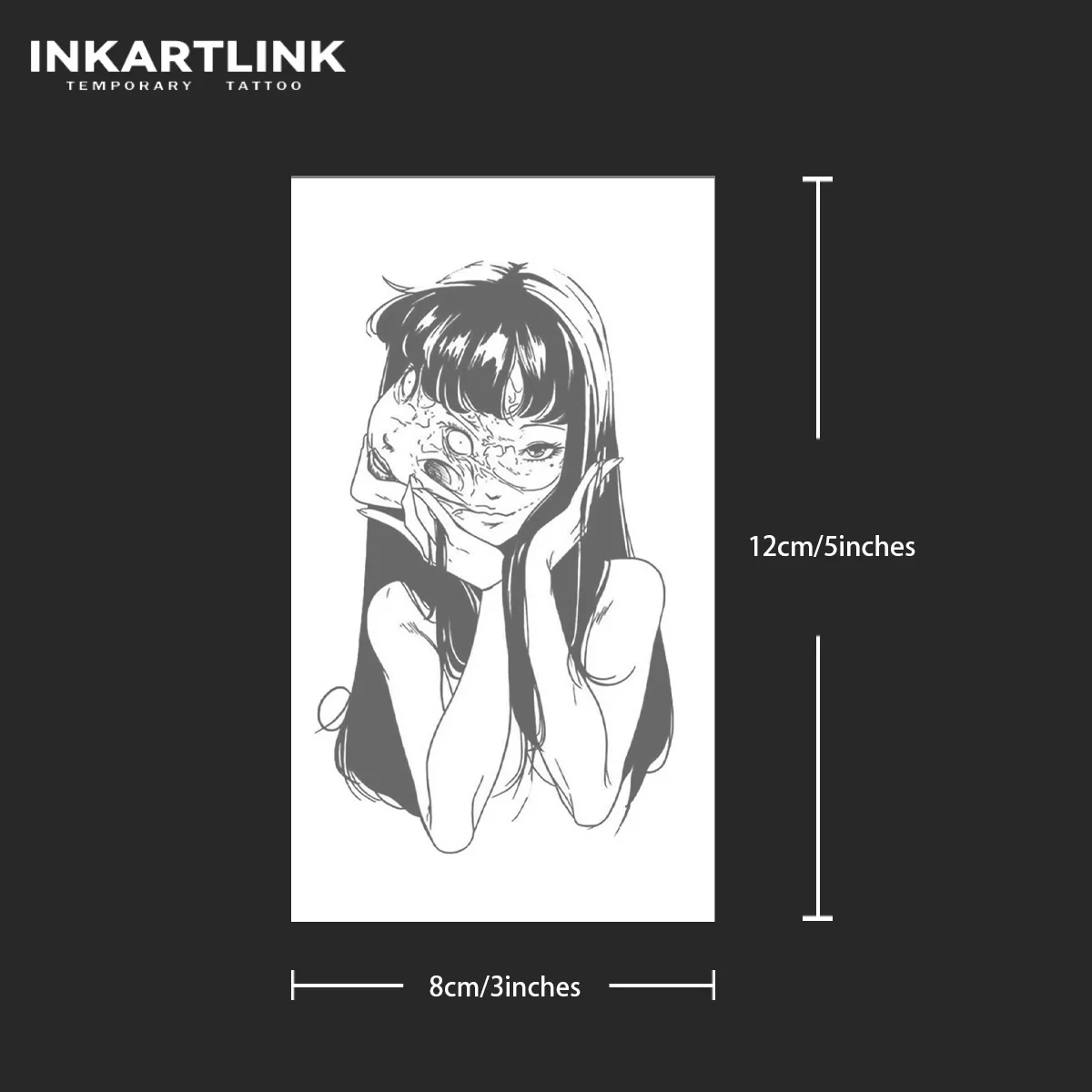 日本のアニメの女の子の一時的なタトゥー、15 日間持続する新技術