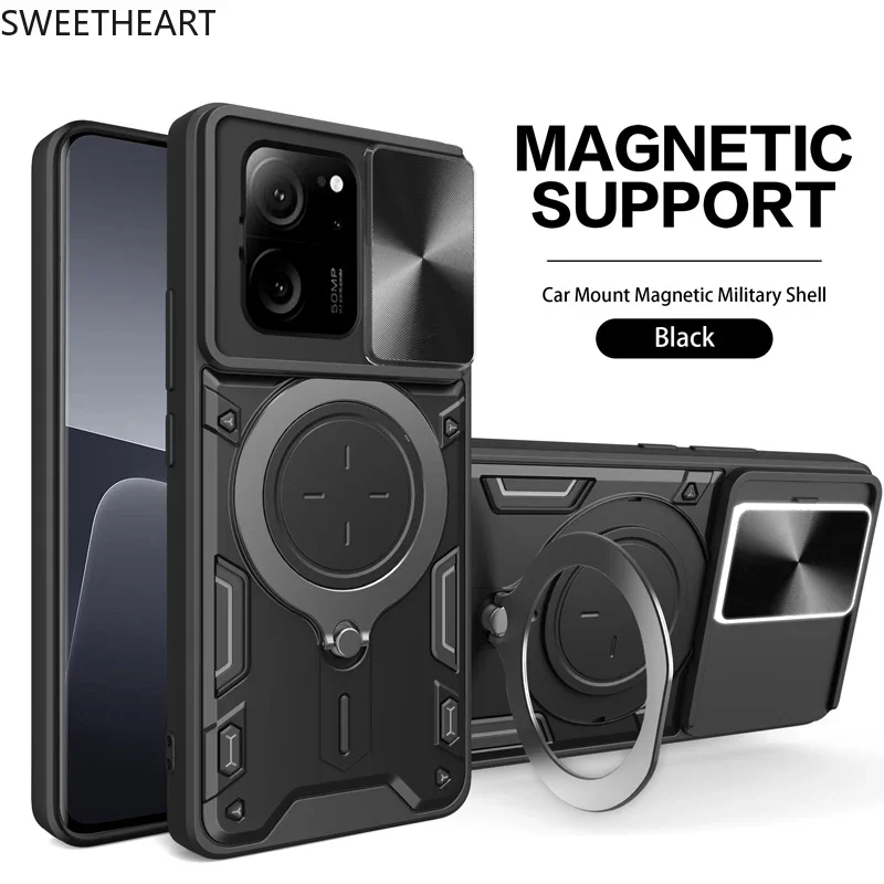 Magnetic Adsorption Slide Camera Armor Rotation Case