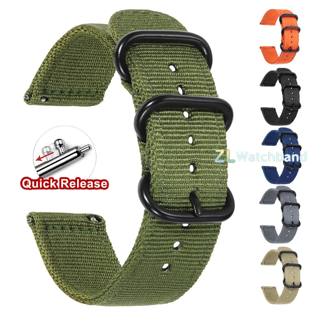 Universal Woven Nylon Quick Release Watch Strap - Versatile Fabric Wristband Accessory