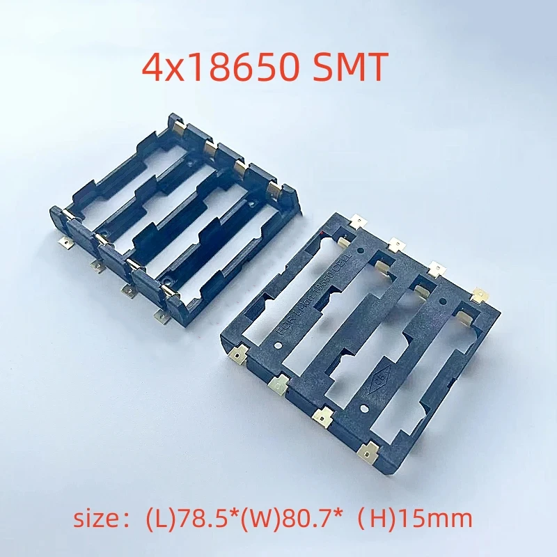18650 SMD 배터리 박스 보관 케이스, 18650 SMT 배터리 홀더 컨테이너 파워 뱅크, 브론즈 핀, 충전식 SMT 1X 2X 3X 4