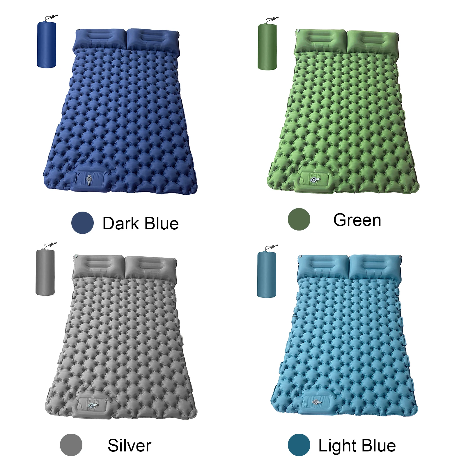Outdoor Camping Double Inflatable Mattress Outdoor Sleeping Pad Bed Ultralight Folding Travel Air Mat Cushion Moistureproof inflatable mattress,camping mat,moisture proof mat