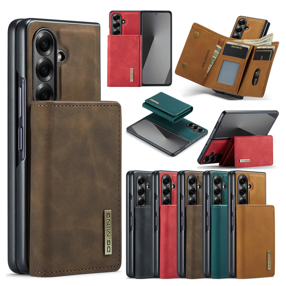 Leather Wallet Phone Case with Card Holder and Magnetic Closure - Anti-Drop 2-in-1 Design