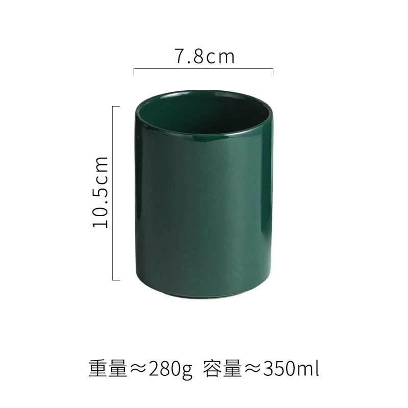 Minimalist Ceramic Mouthwash Circular Toothbrush Toothpaste Cup Creative Couple Cups Household Bathroom Accessories_voghion.com