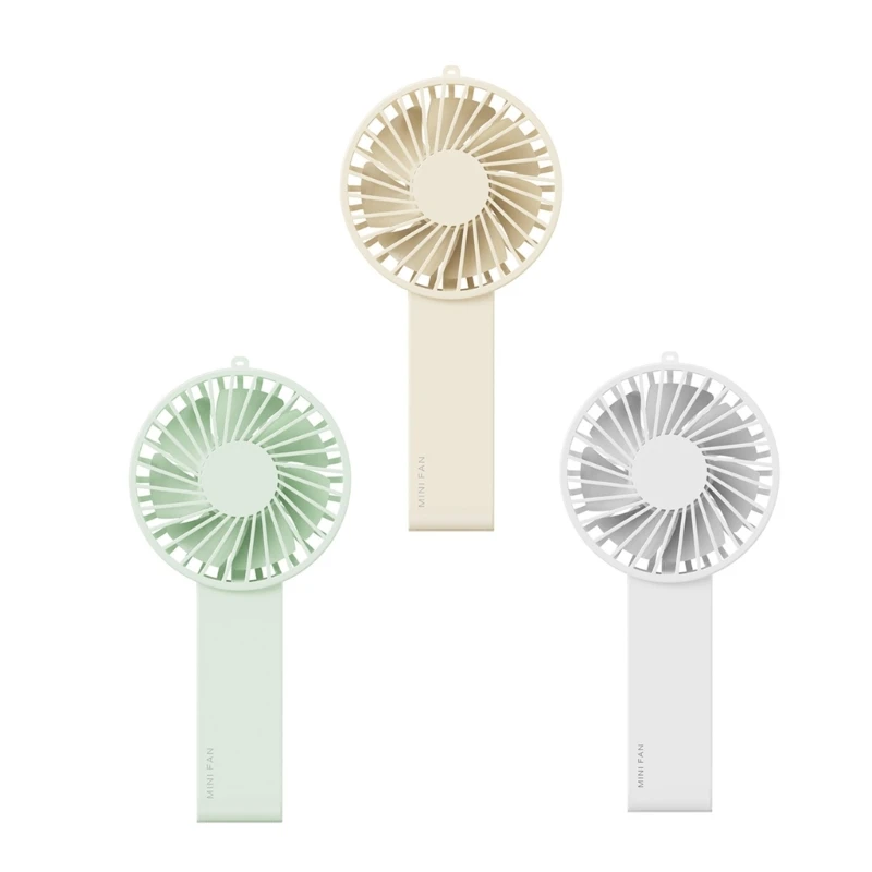 

D0AB Small Folding Fan with Rechargeable Battery Foldable Handheld Fan Outdoor Mini Desktop Office Fans Plastic Material