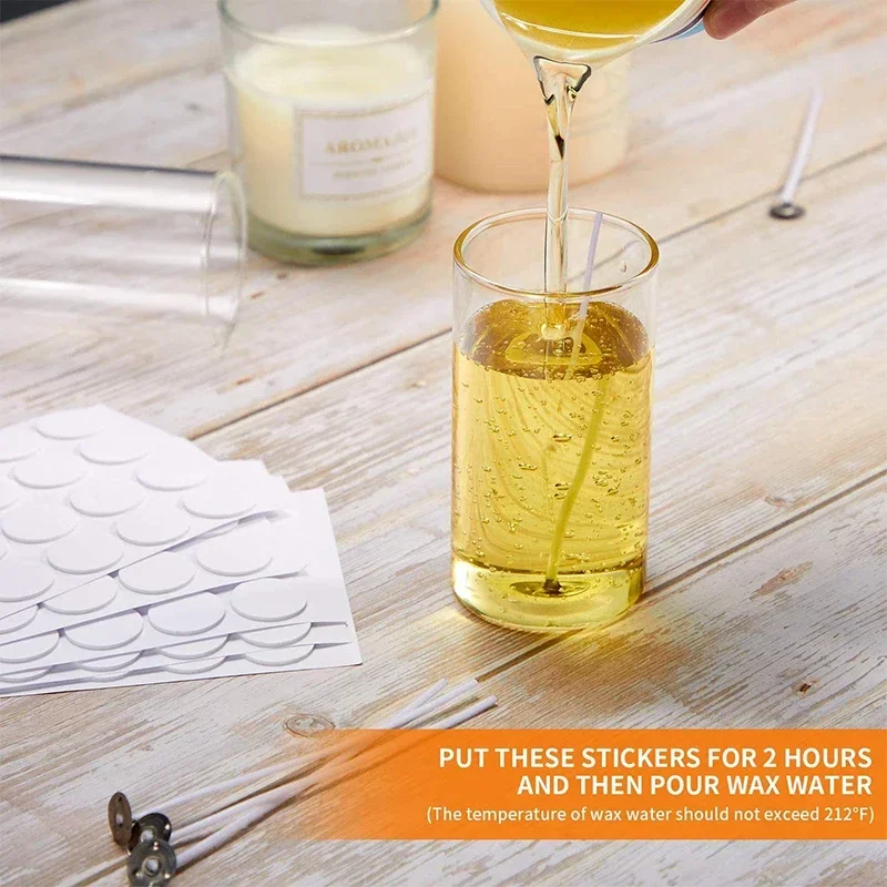 Fixed Candle Jars Candels Material. Make Base Double-sided White Stickers Tape Accessories Heat-resistant Wax Bracket Foam Wick