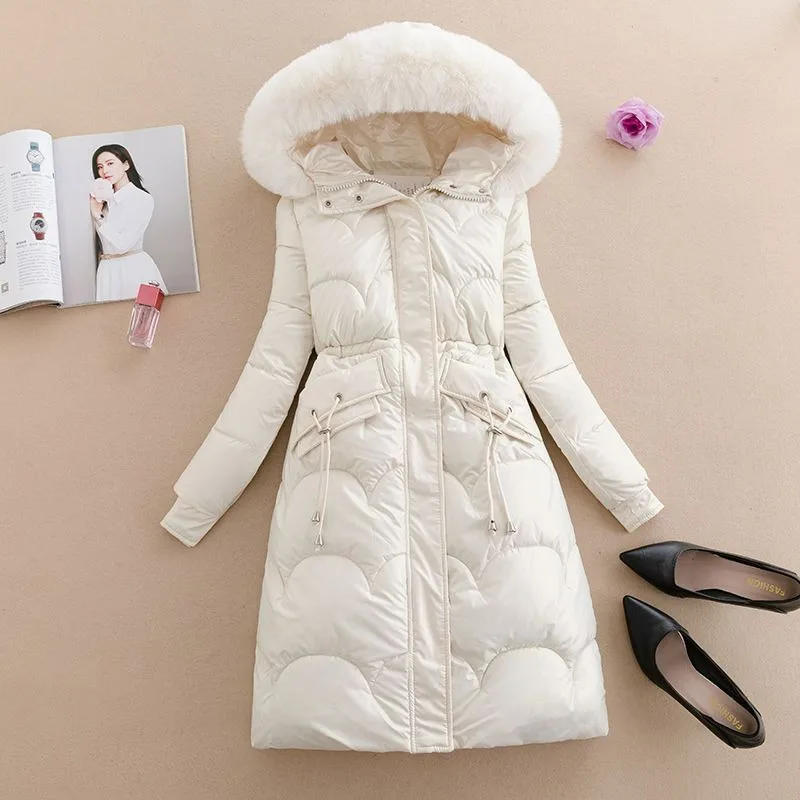 Новинка 2023, женское пуховое пальто из хлопка
