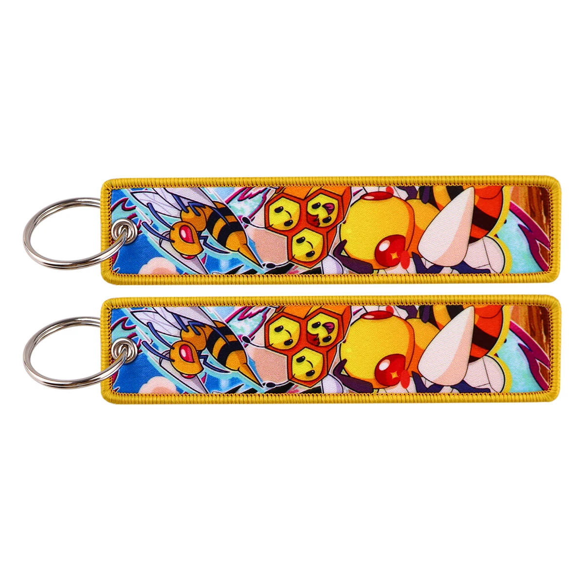 Charming Anime Cute Cartoon Embroidered Keychain | Stylish Key Holder & Accessory Gift