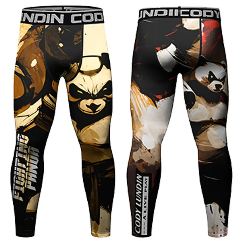 New MMA Boxing Pant Men Full Subliamtion Print Sport Leggings Rashguard Gym Bjj Kickboxing Clothing MMA Compression Tight Spats