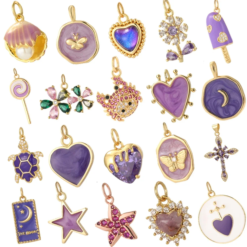 Cute Heart Charms for Jewelry Making Supplies Stainless Steel Chain ...