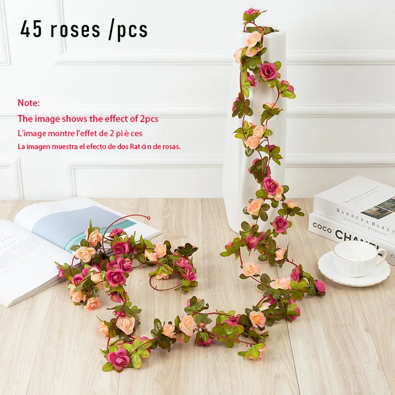 thumbnail image 1 of 1 pieza de flores artificiales de alta calidad, rosas de vid, decoración de boda DIY, flores falsas, decoración de la habitación del hogar, guirnalda colgante de pared, plantas, 1 of 5