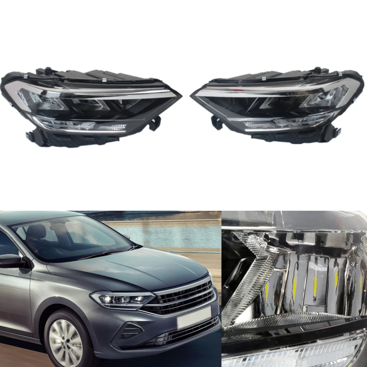 Front-Headlight-Headlamp-With-LED-Bulbs-6N5941005A-6N5945006A-For-VW ...