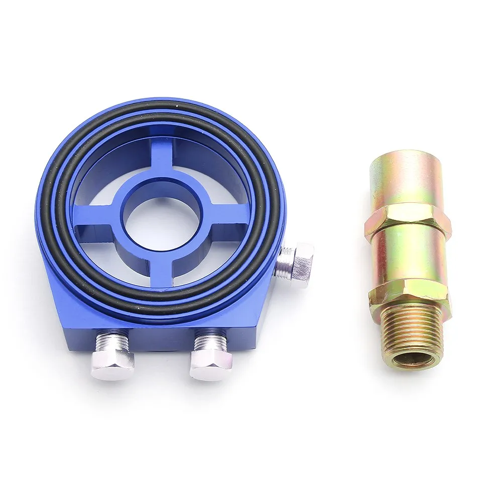 Universal Aluminum Oil Filter Sandwich Adapter with Sensor Connectors Kit