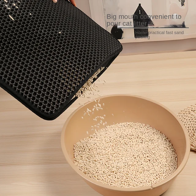 Large size Cat Litter Mat Eva Double Layer Waterproof Cat Litter Mat Pet Litter Box Mat Pet Toilet Cat Mat Cat Toilet Mat 3