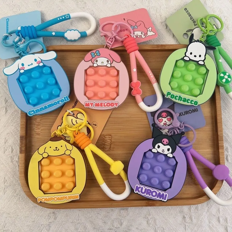 

New Sanrio Decompression Squeeze Bubble Pinch Fun Children's Creative Pendant Kuromi Bubble Machine Big-eared Dog