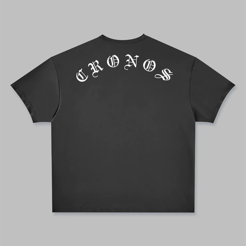 T-shirt oversize da palestra T-shirt sportiva da uomo Estate maschile in cotone Fitness Bodybuilding Camicie da allenamento T-shirt a maniche corte Top - immagine 5