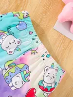 2-Piece Autumn Baby Girl Cartoon Comfortable Simple Cute Long Sleeve Trousers Loose Pajamas Set Unicorn Full Print Pattern 5