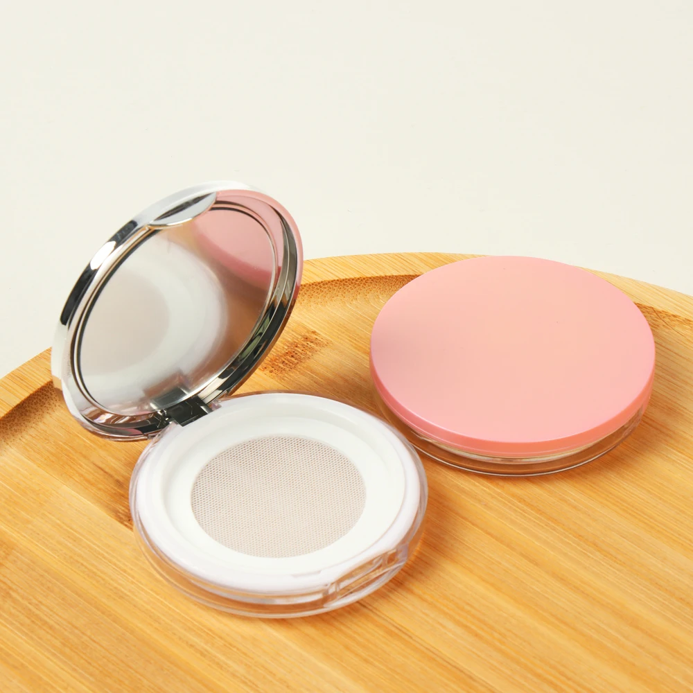 

Portable Makeup Box Loose Powder Compact Container With Mirror Empty Travel Size Containers Reusable 5g Powder Case