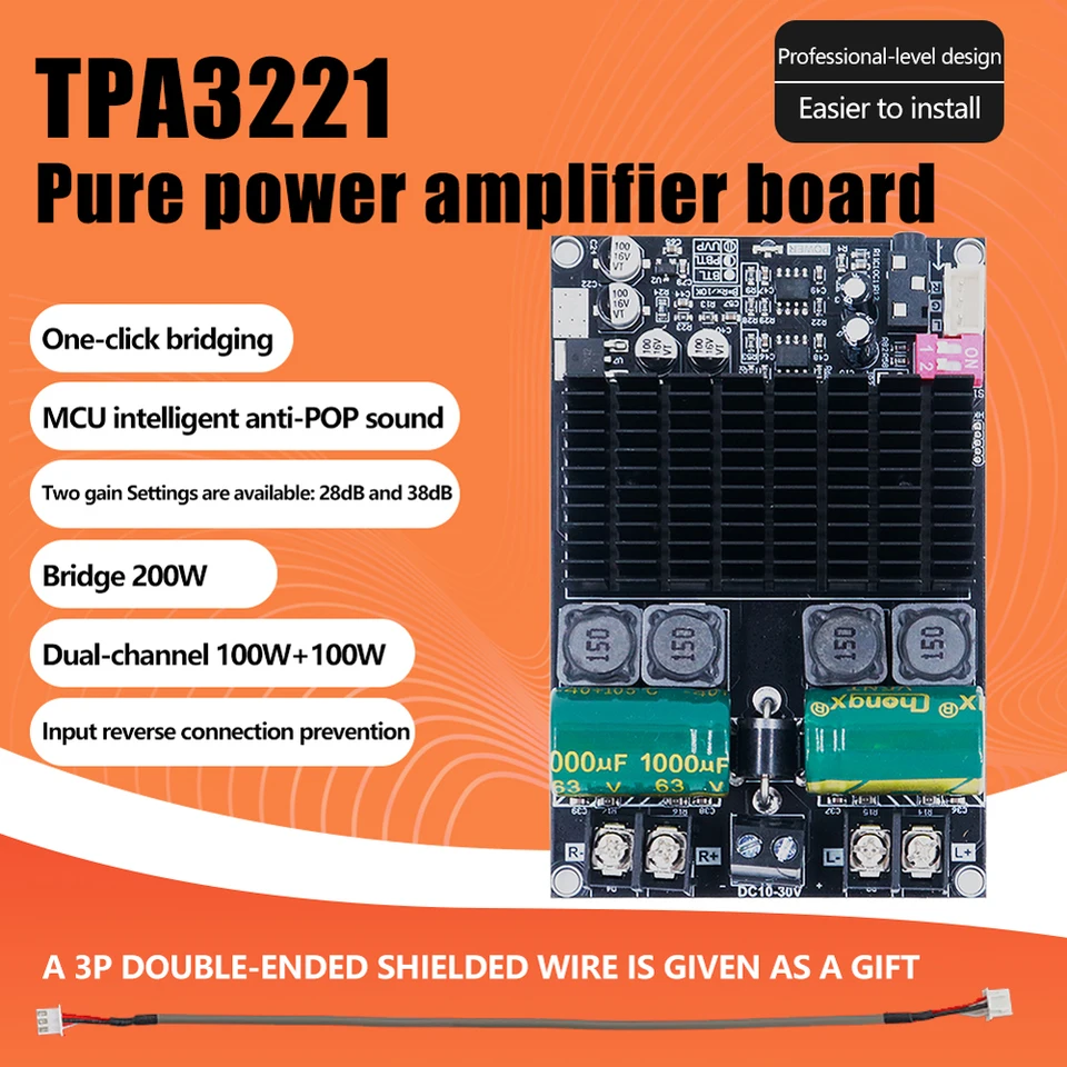 Eujgoov ZK-2001 TPA3221 Versterkerbord 2.1 Kanaal - 2x100W + 200W Subwoofer