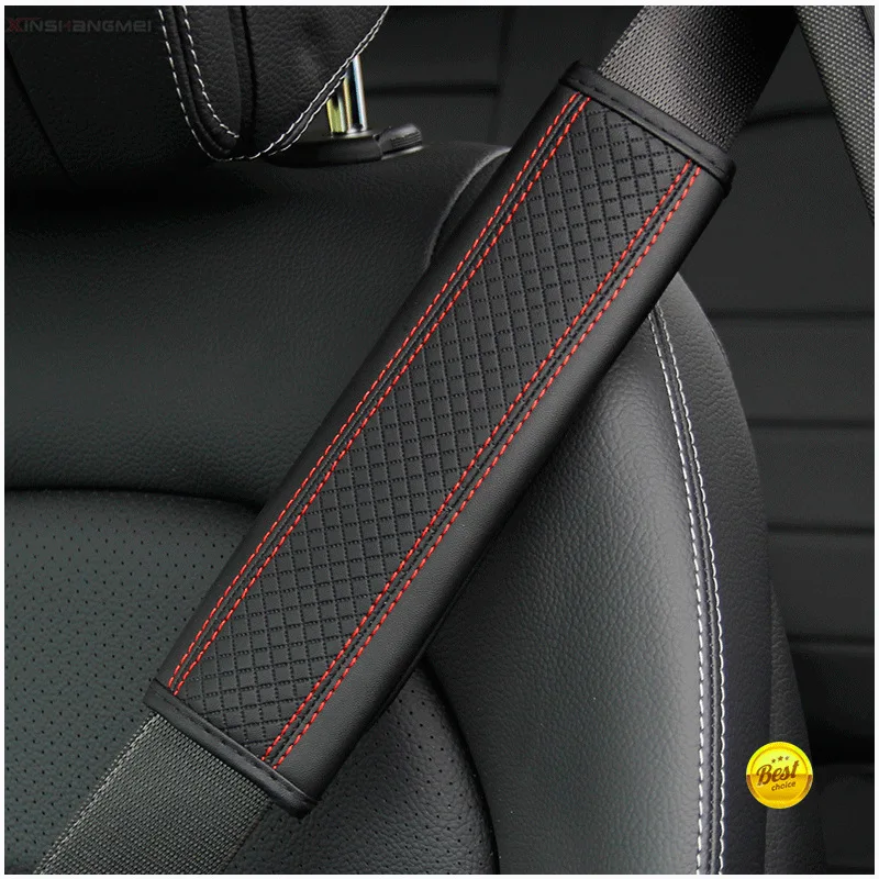 Car Accessories Seat Belt Pu Leather Safety Belt Shoulder Cover
