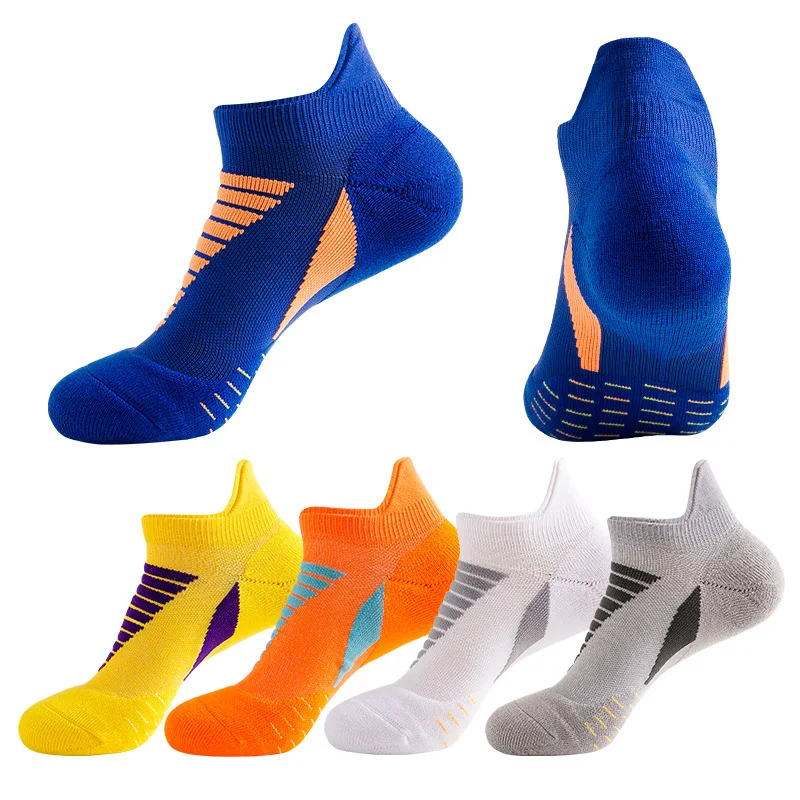 

Marathon Running Socks Professional Non-slip Thicken Bottom Men Male Sports Socks Quick Dry Breathable Nylon Low Cut Short Socks