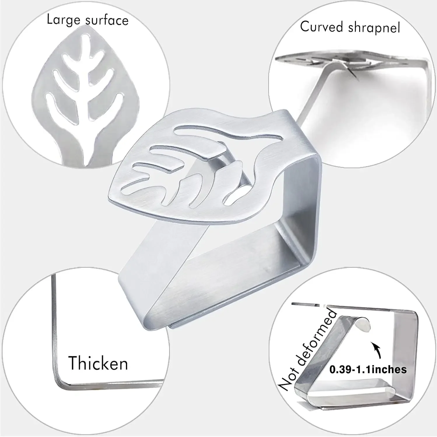 Premium Stainless Steel Tablecloth Clips Heavy Duty Rust-Proof for Weddings Parties Picnic Table Cover Clamps Decor 3