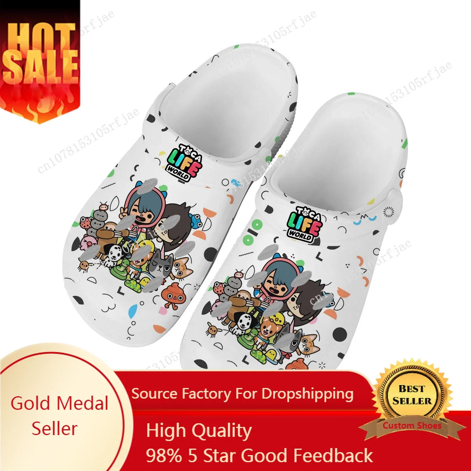 

Toca Life World Home Clogs Cartoon Game Mens Womens Teenager Fashion Custom Built Water Shoes Garden Beach Hole Slippers Sandals