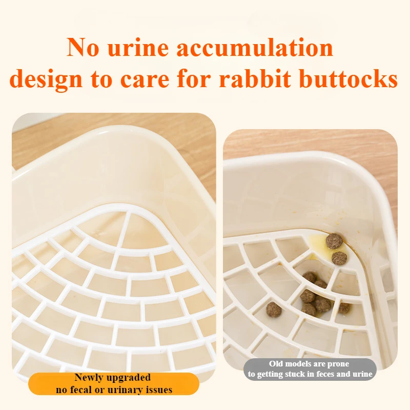 Newly Upgraded High-capacity Non Card Urine Triangle Toilet Mini Urine Basin for Small Pets Dragon Cat Rabbit Toilet Feces Basin pet urine bowl