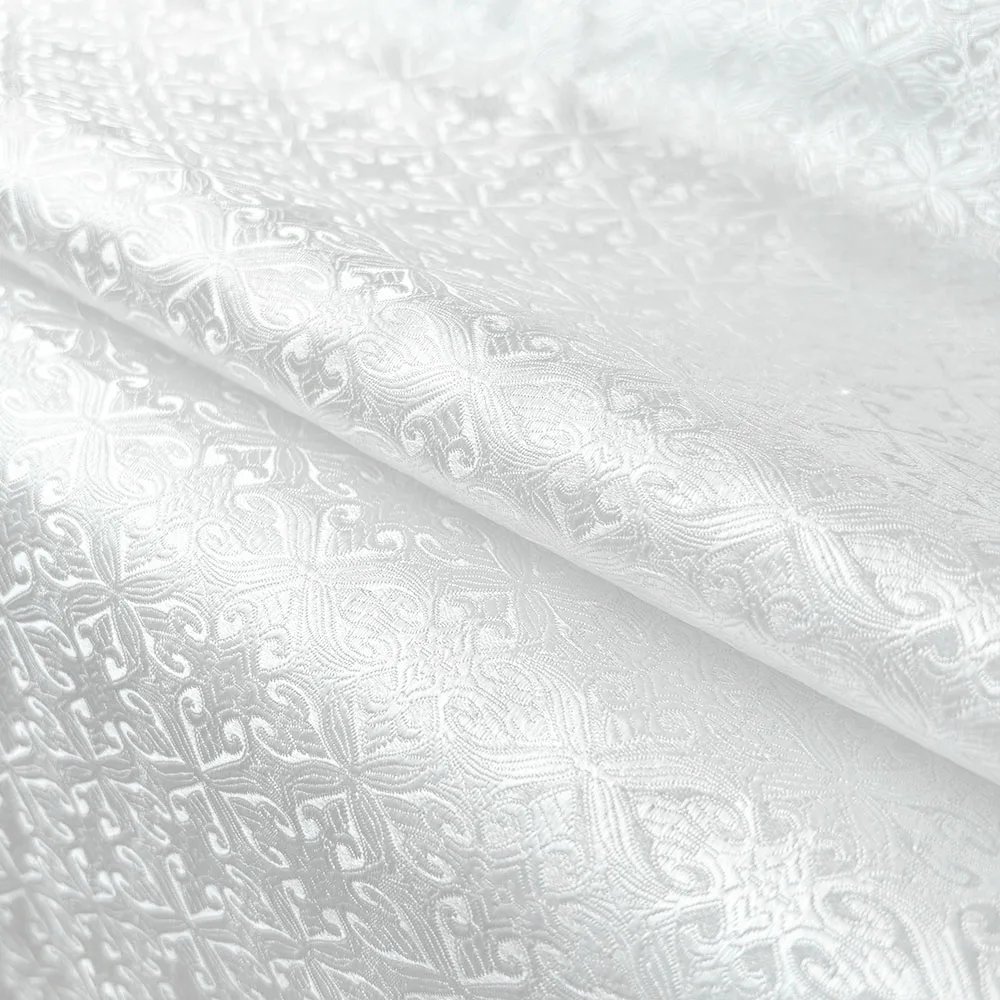 Elegant Vintage Floral Damask Silk Satin Brocade Jacquard Fabric for Sewing and Upholstery