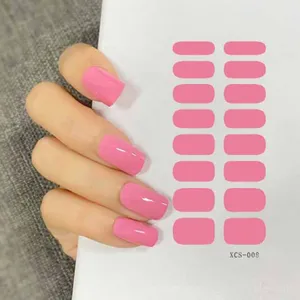 Наклейки для дизайна ногтей, наклейки с полным покрытием для маникюра, самоклеящиеся наклейки для женщин и девушек, однотонные наклейки для ногтей, Прямая поставка