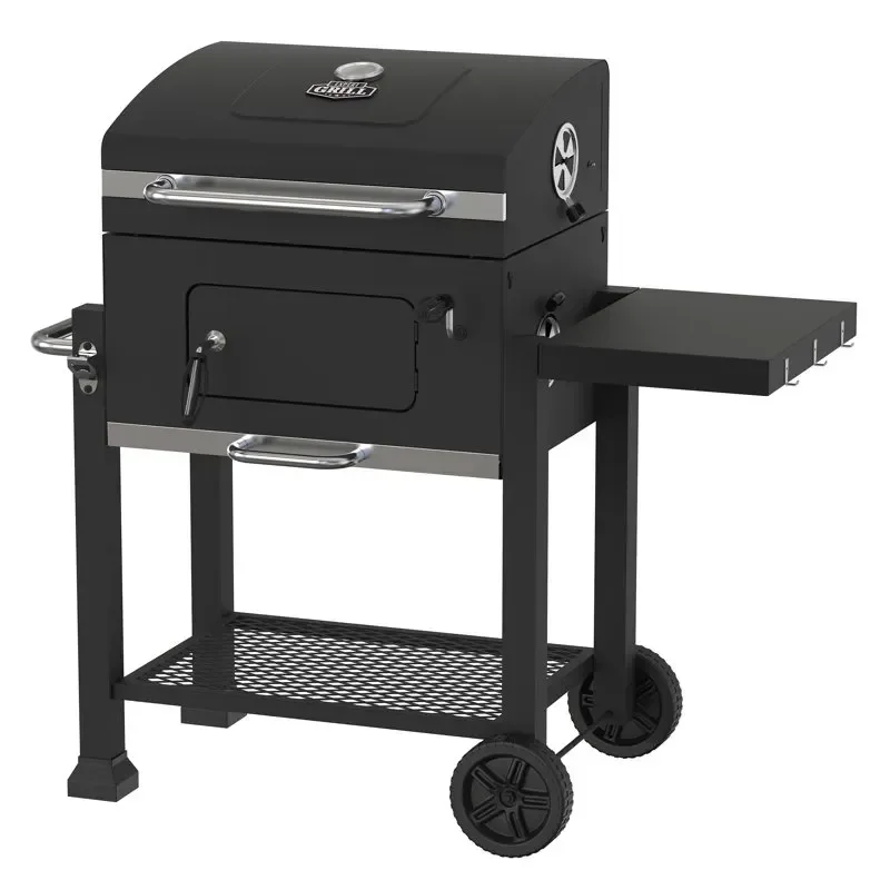 

Heavy Duty 24-Inch Charcoal Grill, Black Camping Outdoor Cooking Utensil