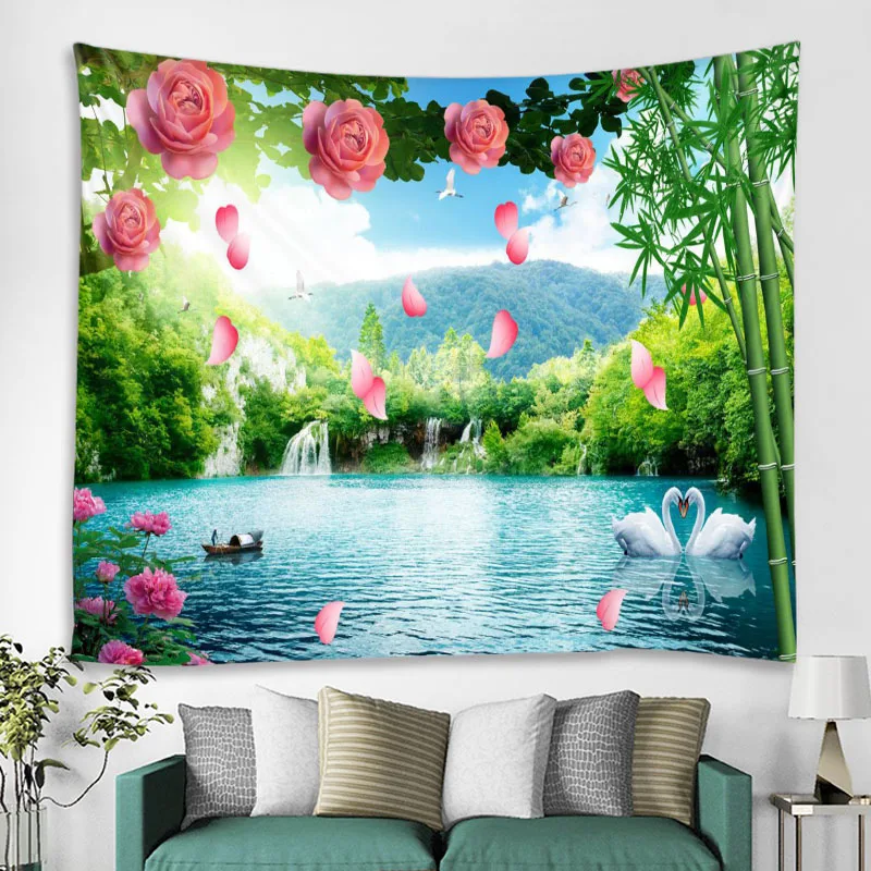 

Woods River Waterfall Hippie Wall Hanging Tapestry Boho Wall Hanging Mandala Wall Art Decoration