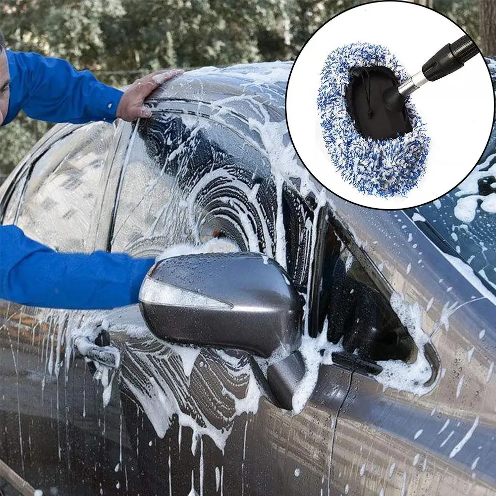 Replacement Cloth Cover for Car Long Handle  Brush Head Car Wash Brush Plush Mop Brush Cover 1pc Car Cleaning Car Accessories 3