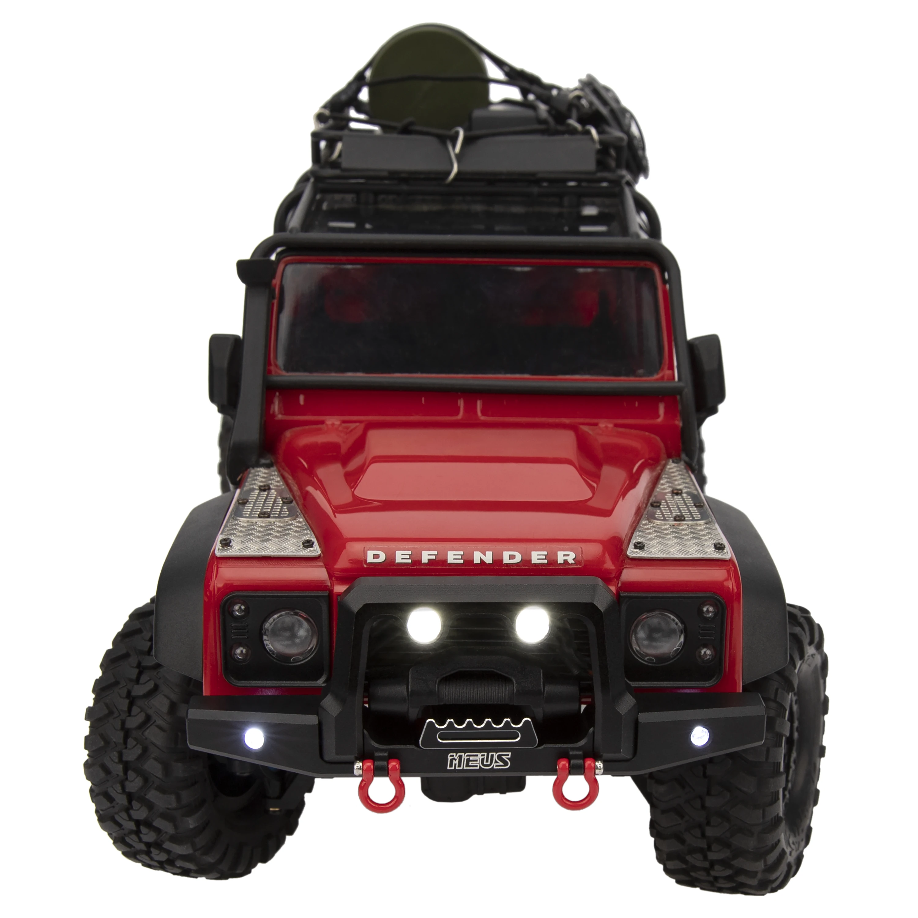 MEUS RACING Aluminum Front Bumper with LED Lights for TRX4M 1/18th RC Crawler Car Upgrades Bronco 5