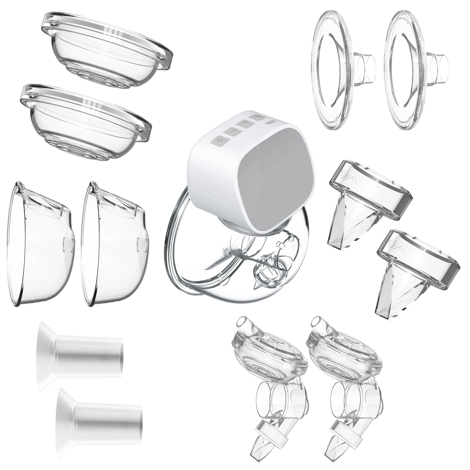 อุปกรณ์เสริมสำหรับเปลี่ยนเครื่องปั๊มนมไฟฟ้าประกอบด้วยซิลิโคนนิ่มเกรดอาหาร2ชิ้นสำหรับปั๊มนมแบบสวมใส่ได้ 1