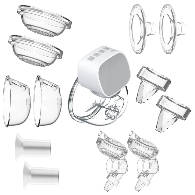 อุปกรณ์เสริมสำหรับเปลี่ยนเครื่องปั๊มนมไฟฟ้าประกอบด้วยซิลิโคนนิ่มเกรดอาหาร2ชิ้นสำหรับปั๊มนมแบบสวมใส่ได้ 1