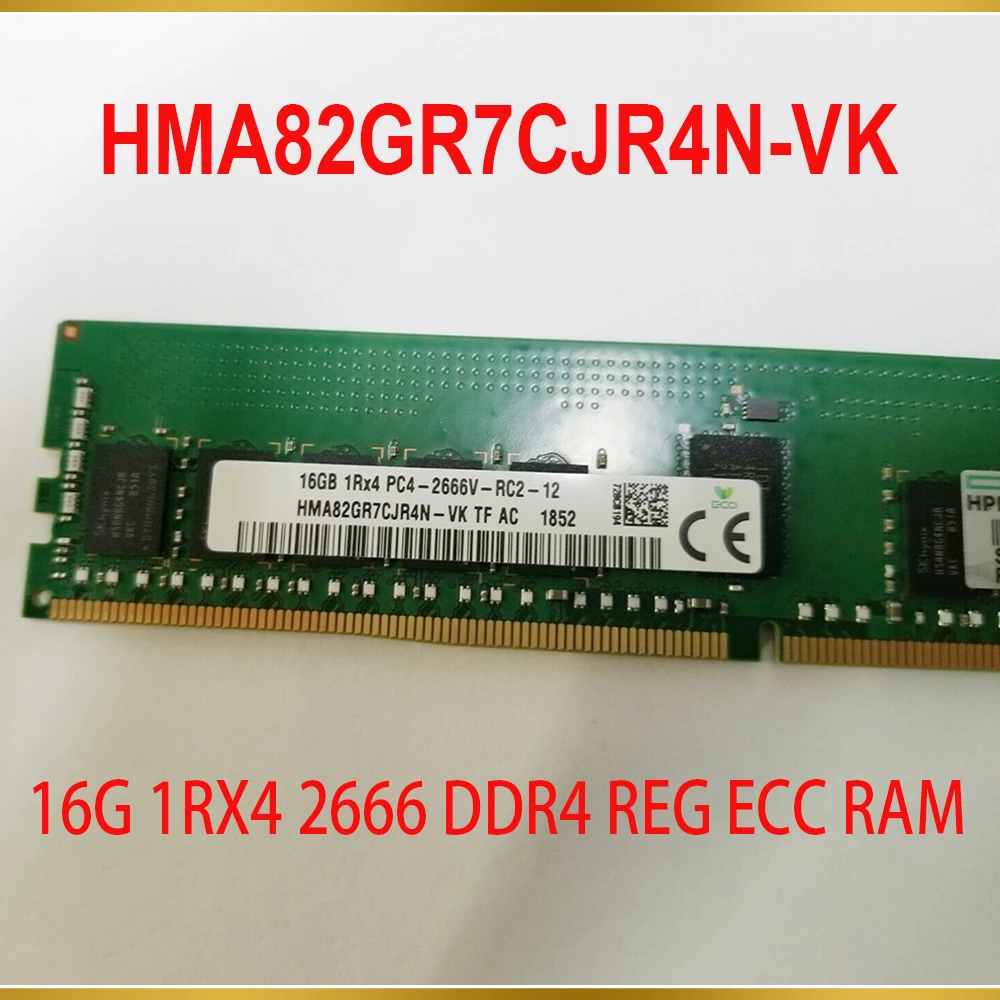 1Pcs 16GB 16G 1RX4 2666 DDR4 REG ECC RAM For SK Hynix Memory HMA82GR7CJR4N VK