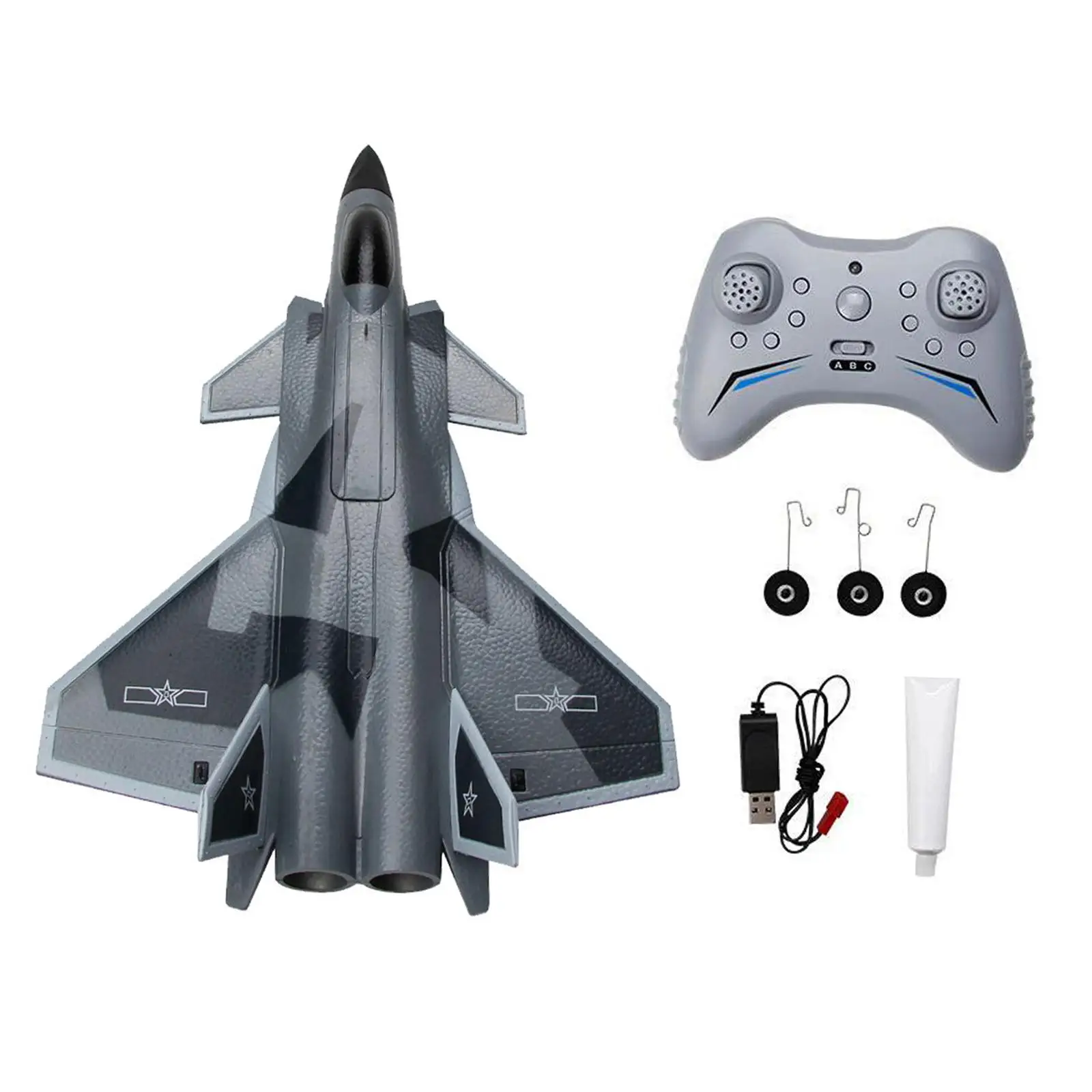 FX9630 RC Plane USB Charging Lightweight Stable Multiuse Kids Playset J20 Fighter Mini RC Airplane Model for Beginners Children