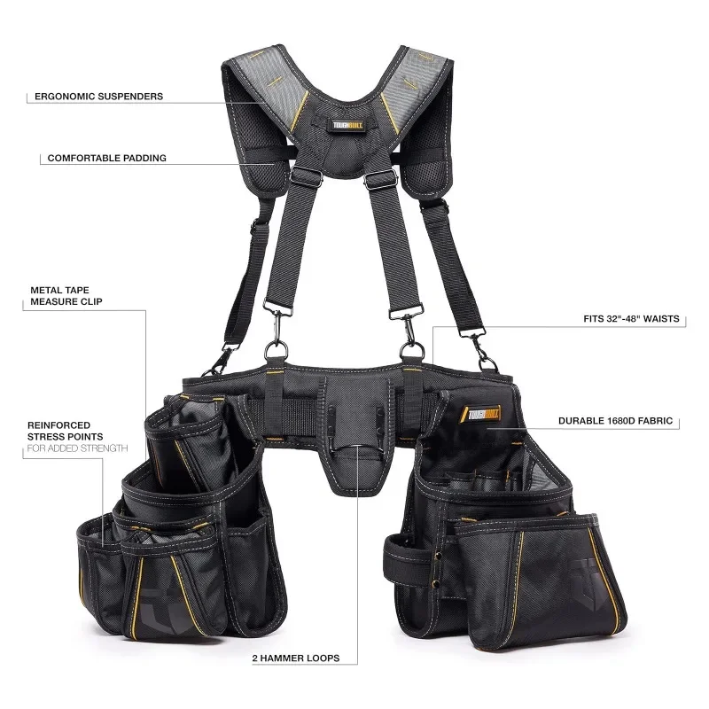 ToughBuilt TB-302-6 Pro Carpenter Suspension Rig With Pockets Tools TOUGHBUILT Packaging Bag 2