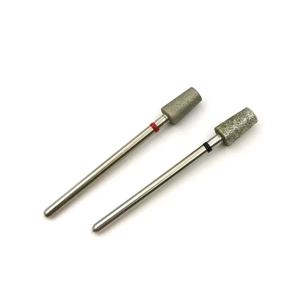 HYTOOS 파인 그릿 러시아 큐티클 비트 다이아몬드 네일 드릴 비트, 전기 매니큐어 드릴, 로터리 버 밀 네일 액세서리 도구