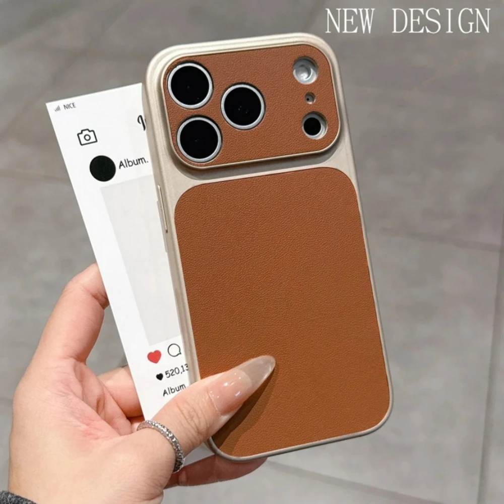 Luxury Retro Leather Shockproof Phone Case - Hard Protector Cover