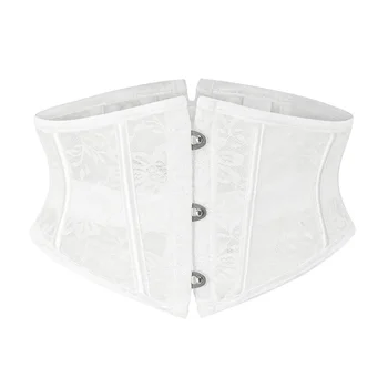 Women 14 Spiral Steel Boned Underbust Corset Short Torso Waist Training Bustier Body Shaper Tummy Control Bandage Corselet