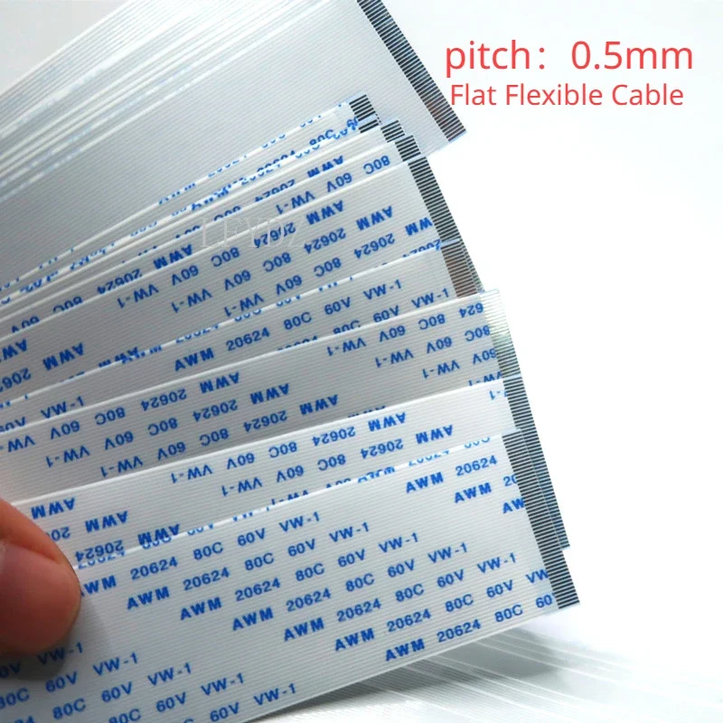Flat Flexible Cable 10PCS FFC FPC AWM 20624 80C 60V VW-1 Flat Flexible Cable 0.5MM 4 5 6 8 10 12 14 16 18 20 24 26 30 32 34 36 38 40 45 50 54 60 Pin