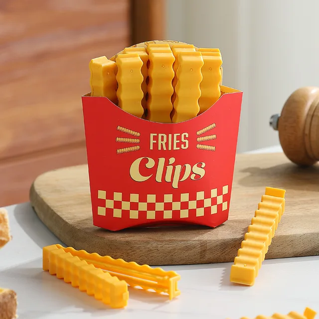 12 db Beállított Kreatív Francia Krumpli Táska Tömlő Tartó Hűtőszekrény Mágnes Klipek Élelmiszer -Tömítés Tartsa Meg A Friss Snack Tömítőbilincset - Image 2